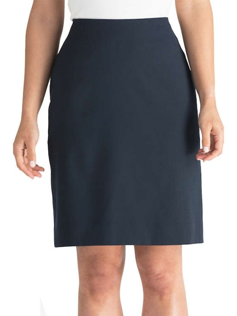 Express Navy-Black Pencil Skirt with Elastic Waist